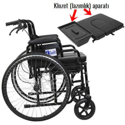Golfi G120 Klozetli Tekerlekli Sandalye